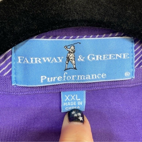Fairway & Greene Performance- Purple Cotton Blend Golf Polo Shirt- Sz. XXL - Picture 3 of 7